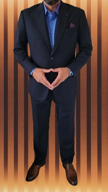 Custom suit personalization in Pensacola with lapel styles, pocket options, and custom lining by Myra Tailors