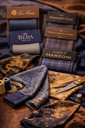 Luxury suiting fabrics in Hong Kong including Loro Piana and other premium mills